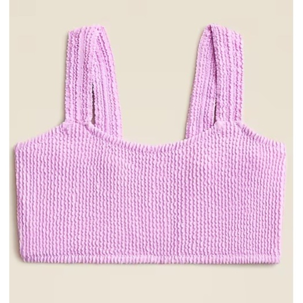 Crewcuts Smocked Swimsuit Top Girls‎ 8 Pink Scrunchie Barbie Beach Pool Swim NWT